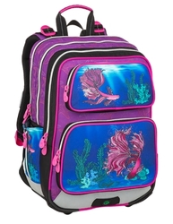 Školní batoh pro prvňáčky Bagmaster podmořský svět Galaxy 9 C - 3 dílný set