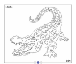 Šablona na pískový obrázek - Krokodýl