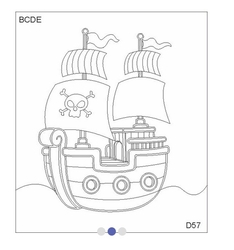 Šablona na pískový obrázek - Pirátská loď