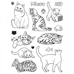 Razítka Aladine Creative Stamp, 16 ks - Kočky
