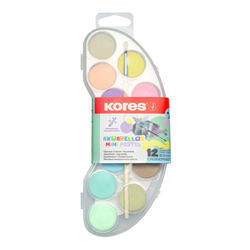 Vodové barvy Kores Akuarellos Mini Pastel - průměr 25 mm